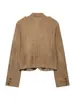 2026 Venta al por mayor Chaqueta Corta Abrigo Estilo Europeo y Americano Vintage para Mujer con Cuello Alto Efecto Hebilla de Nudo