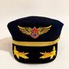 Chapéu de capitão piloto para mulheres, adereço para apresentação de palco, festa à fantasia sessão de fotos uniforme retrô chapéu de marinheiro