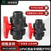 Válvula Esfera Dupla União PVC Dupla União Válvula Esfera Dupla Válvula Esfera Dupla Óleo Químico Plástico PVC Grau Industrial PTFE Válvula