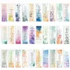 Novo Conjunto de Sucesso de Vendas com 30 Peças de Marcadores de Página em Papel com Gráficos Florais Inspiradores, Sem Repetição, Imagens Frescas e Simples