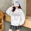 Roupas Infantis Meninas Moletom Pelúcia Borboleta Outono Novo Estilo Roupas Esportivas Casuais Infantis Crianças Maiores Outono Manga Longa