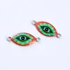 2022 Accesorios explosivos de joyería de Amazon Ojos impresos para manualidades Accesorios de joyería con baño de metal al por mayor Comercio exterior