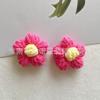 Envío Gratis Flor Puff Hecha a Mano Algodón de Leche Lana Flor DIY Ropa Bolso Ramo Zapatos y Calcetines Joyería Accesorios de Crochet