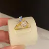Anillo Abierto de Perla Redonda con Circonita Estilo Ins Coreano Lujo Ligero Sensación de Alta Gama Anillo para Dedo Índice Joyería de Mano Versátil de Nicho para Mujeres