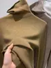 Popular Suéter de Gola Alta Outono e Inverno para Mulheres 2025 Novo Slim-Fit Malha Interna Suéter Macio de Gola Alta Preto