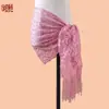2025 Nova Onda Poliéster Cor Pura Monocromático Renda Floral Vazada Lenço Longo Novo Lenço Feminino Transfronteiriço
