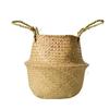 Cesta nórdica de paja para flores, cesta para plantas en maceta, cesta tejida, cesta de ratán para plantas verdes