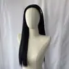 Categoría 2 Comercio Electrónico Moda Femenina Diadema Peluca Todo en Uno Coreana Negro Largo Liso Forma de U Medio Tocado Fibra Química Seda de Alta Temperatura Mayoreo