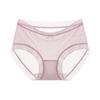 Ropa interior de verano para mujer, de seda helada, sin costuras, transpirable, de secado rápido, ligera, con encaje y cintura media.
