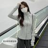 Ropa de Protección Solar para Mujer Verano 2025 Nuevo Estilo Cuello Mao Pequeño Hilo Original Seda Hielo Ropa de Yoga Ajustada Chaqueta Ligera
