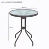 Mesa Cuadrada Plegable, Mesa Redonda, Mesa Rectangular, Mesa de Patio de Vidrio Templado, Mesa de Comedor Simple para Balcón en Casa, Mesa Plegable para Exteriores