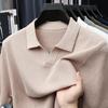 Camisa polo de verão masculina de alta qualidade com padrão de abacaxi, manga curta, gola gaivota, camiseta de algodão, roupa casual masculina por atacado