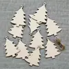 Suprimentos de Decoração para Casa Transfronteiriços Pingentes de Natal de Madeira Adereços de Feriado Escultura DIY Chips em Branco para Árvore de Natal