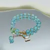 Pulsera de Mariposa Ojo de Gato Imitación Diseño de Nicho Femenino Pulsera de Cristal Sentido Femenino de Verano Productos de Yiwu