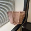 Bolso de mujer de gran capacidad, nuevo modelo 2025, bolso versátil de algodón y lino bordado, bolso tote de letras a la moda, bolso tipo cesta de mano