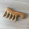 Peine de Masaje de Sándalo Peine Meridiano para el Cuero Cabelludo Peine de Masaje de Dientes Anchos Peine de Madera Maciza para el Hogar Pequeño Peine de Cinco Dientes Souvenir Sándalo Dorado