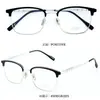 Novo Estilo Masculino de Negócios com Formato de Sobrancelha Semi-Titânio Tendência Armação Grande Óculos de Moda, Mesmo Estilo Popular no Xiaohongshu, Pode Ser Personalizado para Lentes de Grau, Atacado Disponível
