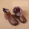 Botas de cuero cálidas, botas de algodón afelpado de cuero suave, botines antideslizantes de invierno, botas para mujer, botas de nieve Martin para madres, nuevo modelo de invierno 2026