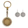 2 Colores Retro Base Doble Cara DIY Joyería de Aleación Accesorios Hechos a Mano Base de Gema del Tiempo Diámetro Interior 25mm
