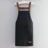 Delantal Impermeable y a Prueba de Aceite para Hombres y Mujeres, Delantal de Cocina con Bolsillos Grandes, Adecuado para Todas las Estaciones, Ropa de Trabajo Oversize para Restaurante
