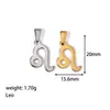 Nova Superfície de Espelho de Aço Inoxidável Doze Constelações Joias Acessórios DIY Colar Pulseira Enfeites Pingentes