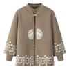 Ropa de otoño e invierno para mujeres mayores abrigo suéter cárdigan abuela traje de primavera y otoño ropa de esposa madre traje Tang conjunto de dos piezas