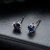 Pendientes de Racimo Completamente Diamantados de Nuevo Estilo Transfronterizos para Hombres, Modernos y Versátiles, Pendientes de Flor de Iris de Alta Gama en Forma de Cruz para Mujeres