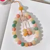 Flor Flotante Verde Hilo de Bodhi Cadena para Teléfono Móvil Lanyard Llavero Colgante Exquisito para Coche Lanyard para Funda de Teléfono Móvil Bodhi