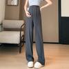 Pantalones de maternidad ajustados para mujeres de talla grande, de tiro alto, no apretados, fluidos, de pierna recta, transpirables, versátiles