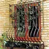 Casa Estilo Europeu Grade de Proteção Anti-Roubo de Ferro Forjado para Janela, Janela de Flor de Ferro Forjado Artesanato em Metal, Grade Decorativa de Proteção de Janela com Flor de Ferro Forjado