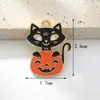 Halloween DIY Accesorios de Joyería Colgante de Aceite Goteando Calabaza Murciélago Fantasma Cráneo Ataúd Pintura en Aerosol Llavero Colgante