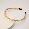 Nueva Diadema de Cristal Barroco Europeo y Americano Versión Pequeña Diadema de Borde Delgado de Esponja Versión Coreana Pedrería Cuentas Accesorios para el Cabello para Mujer