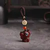 Elefante de sándalo original succiona dinero y mantiene la cadena de llaves del coche del elefante colgante lindo lindo regalos para hombres y mujeres
