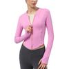Abrigo de yoga con forro polar para otoño e invierno, abrigo deportivo cálido de manga larga para mujer, ropa de fitness, abrigo con doble cremallera