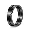 Popular Europeo y Americano Amazon Más Vendido Joyería Acero Inoxidable Recortado Electrochapado al Vacío Anillo de Pareja Joyería