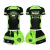 Conjunto de Treino de Boxe Luta MMA Artes Marciais Corrida Fitness Esportes Traje Sanda Manga Curta