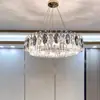 Lámpara de araña para sala de estar, simple y moderna, lámpara de araña elegante para dormitorio, lámpara de araña de cristal de lujo ligero y de alta gama, lámpara de techo para comedor