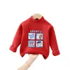 Forro polar térmico para niños medianos a grandes, cálido, de manga larga, top de otoño para niños, versátil, capa base, otoño/invierno, casual, cuello medio alto, moderno