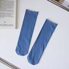 90 Calcetines de Algodón para Niños Ins Moda Apilables Verano Delgados Color Caramelo Sin Talón Hielo Hielo Calcetines Luna Boca Suelta Embarazo Tubo Largo