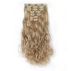 Estilo Europeu e Americano Conjunto de Sete Peças de Fibra Química de Cabelo Clip-In, Cabelo Longo Cacheado, Cortina de Cabelo de Seda de Alta Temperatura, Extensões de Cabelo, Atacado de Fabricantes de Perucas