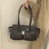 Diseño de Nicho Bolso de Hombro Casual Retro Textura Simple Bolso Tote Nuevo 2025 Invierno Bolso Cruzado para Mujer