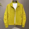 Ropa de trabajo informal a la moda, cortavientos para exteriores, color liso simple, detalle de cremallera, marca de moda, de alta gama, chaqueta versátil