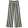 Ropa europea y americana para mujer transfronteriza, moda casual a rayas de tirantes + pantalones rectos más vendidos en AliExpress