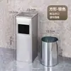 Papelera de Acero Inoxidable para Fumadores para Vestíbulos de Hoteles, Cenicero Exterior con Clasificación Integrada para Centros Comerciales y Lugares Públicos, con Cubo Interior
