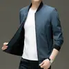 Chaqueta de Hombre con Cuello Alto para Primavera 2026 para Papás de Mediana Edad y Mayores, Abrigo Casual de Negocios con Cuello Alto, Simple y Versátil, Cortavientos