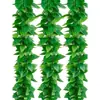 Decoración de Hojas de Potos de Mimbre Sintético Cubierta Falsa Plantas Verdes Embellecer Flor de Enredadera Cubierta de Conducto de Tubería de Agua Aire Acondicionado Hojas Verdes Flores