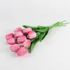 Em estoque Fornecimento Buquê de Tulipas alto senso PU flor artificial ornamentos Tulipa decoração flor falsa casa flor de seda imitação