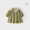 Vestido para niñas, falda infantil de otoño, nuevo vestido de manga larga para niñas, vestido de pana de princesa para niñas.