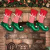 Decoraciones Navideñas Transfronterizas Calcetín Navideño de Elfo Bolsa de Regalo Bolsa de Dulces Decoración de Atmósfera Festiva Colgante para Árbol de Navidad