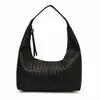 Bolsa Transfronteiriça Estilo Dumpling, Bolsa Feminina Elegante de Palha Trançada, Design de Nicho, Bolsa Grande para o Dia a Dia, Bolsa de Ombro de Alta Qualidade